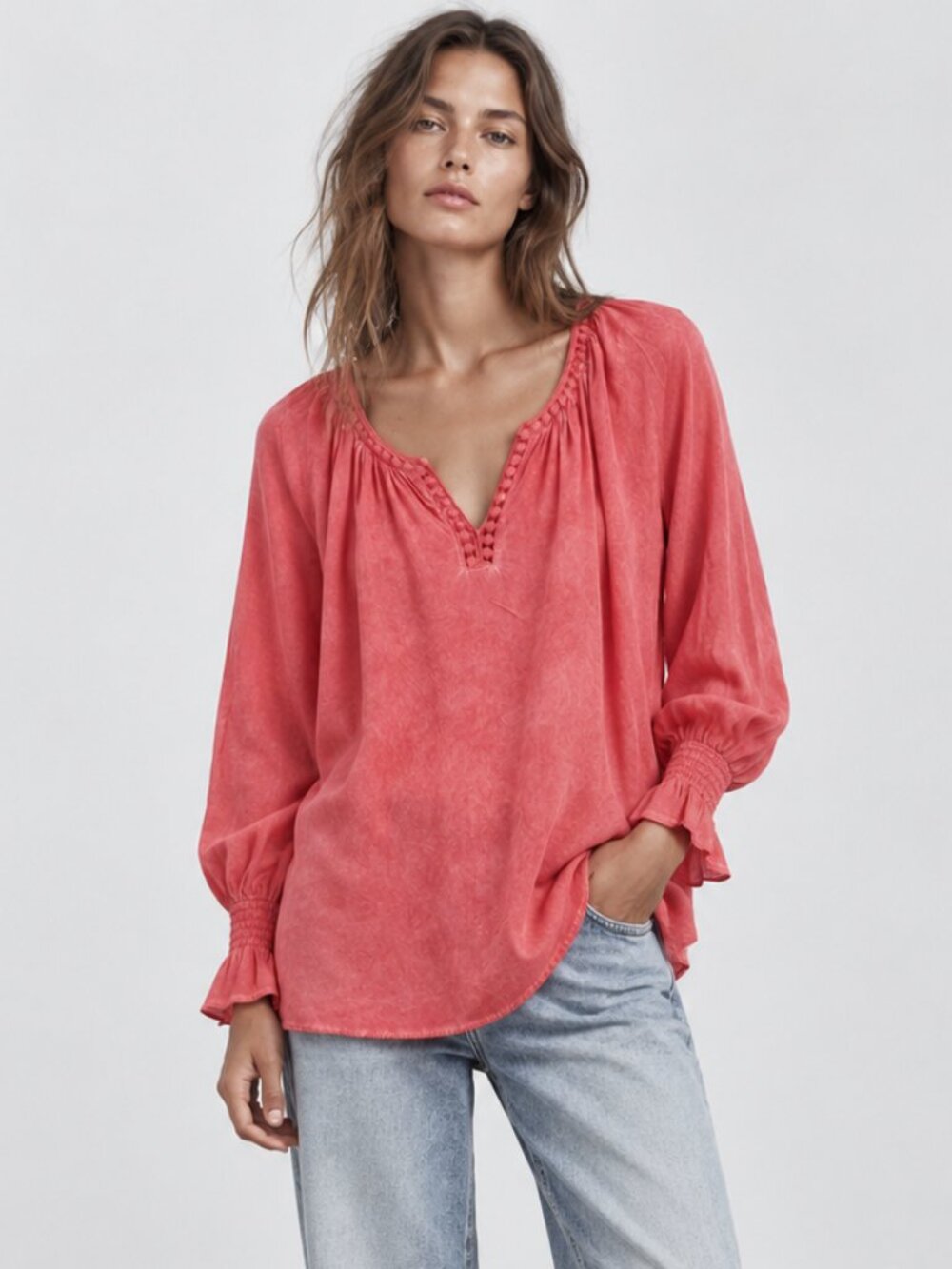 Floral & Ivy Peasant Blouse